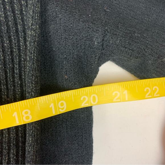 allbirds women's small the cardi long wool open Black Open Front Cardigan sweate - Picture 6 of 9